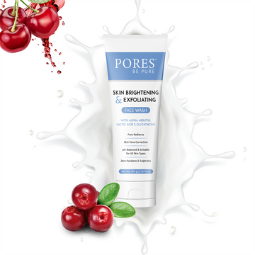 Skin Brightening & Exfoliating Face Wash  - With Alpha Arbutin, Lactic Acid & Glutathione - 100 G